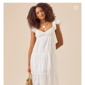 Teagan Clip dot maxi dress